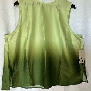 Worthington Lime Ombre Sleeveless Blouse